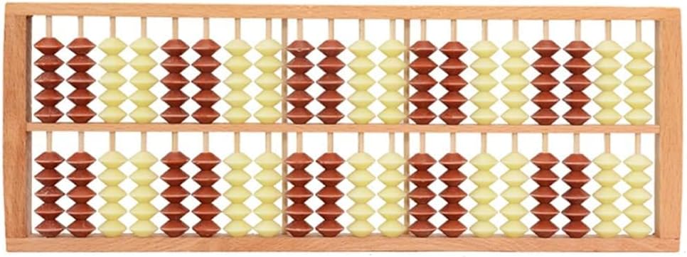 Calculadoras de lasons 11,6x4.2 ”Wood Abacus aritmético Ferramenta de cálculo chinesa de garoto de 20 dígitos Hastes de 10