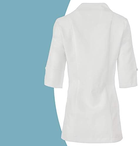 Casaco de laboratório Srubs for Women - uniforme para spa, esteticista, odontológico - colarinho de cisne
