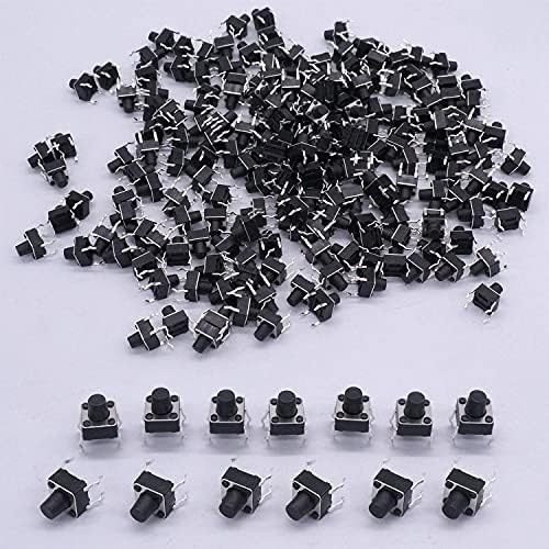 Cnhkau 100pcs 6 x 6mm x 8 mm PCB Momentário Tato tato Tato Push Butchen Dip 4 Pin Dip