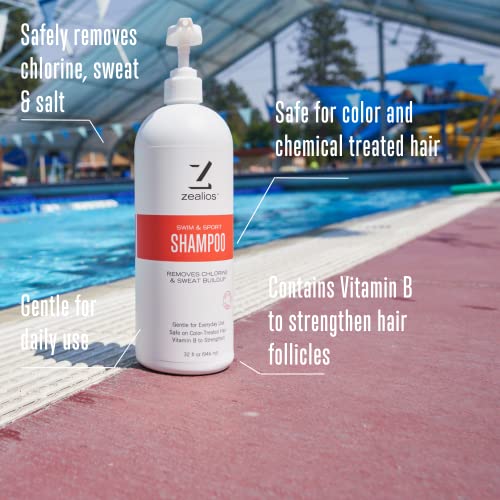 Zealios Swim & Sport Shampoo Hidratante Fórmula e Condicionador de natação e Skin Hydration Body Swim e Sport Sport Fórmula