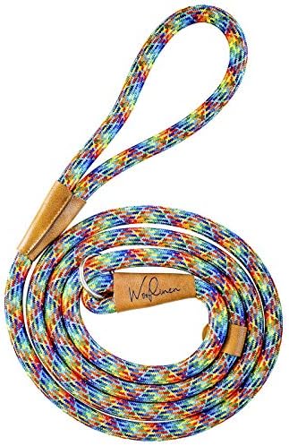 WooFlinen 7 pés Ultra Reflexive Fatty Series Premium Dog Slip Leash - Feito de Cordão de escalada de Mountain Large - Faça