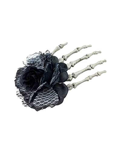 Halloween Rose Skull Garras Clips Halloween Skeleton Hands Bone Rose Flower Hair Garws BHWH01