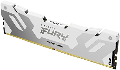 Kingston Fury Renegade Branco 32 GB 6000MT/S CL32 DDR5 DIMM | Overclocking | Intel XMP 3.0 | Kit de 2 | KF560C32RWK2-32