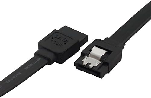 ZRM & E E 3 Pack Black SATA 3.0 Cabo com travada trava de alta velocidade SATA III Flat Data Mord for Dive Drive HDD SSD