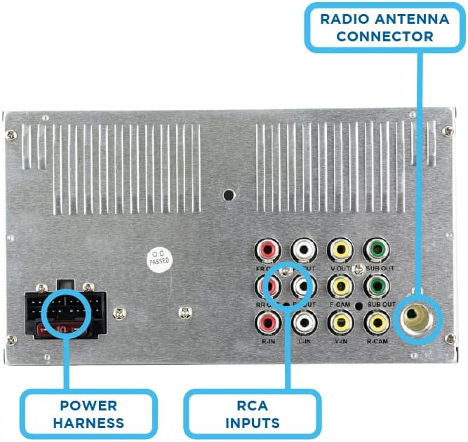 Jensen CM7mir Receptor de estéreo Din Carro Din Din Car de 7 polegadas de 7 polegadas | Espelhamento de tela USB