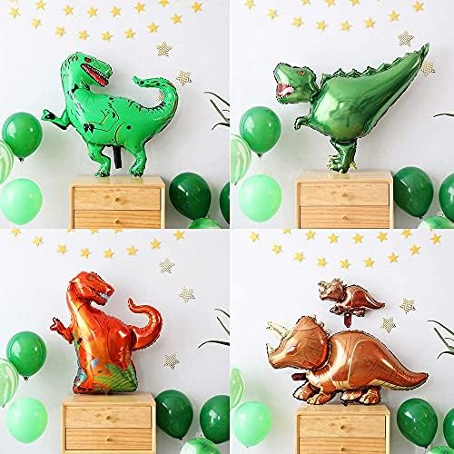 Pacote enanal de 6 dinossauros balões de papel alumínio de animal balão de animais de pé para andar de alumínio
