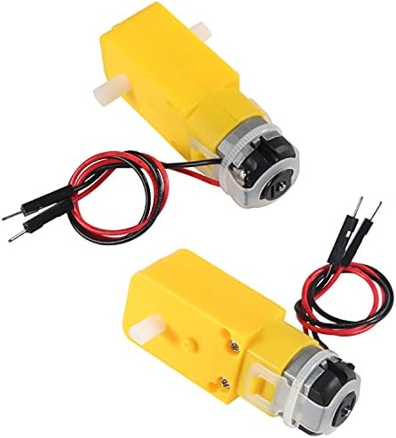 4set DC Electric TT TT Kit de roda do motor de engrenagem pré-conectada 3-6V Motor da caixa de engrenagens TT de eixo duplo