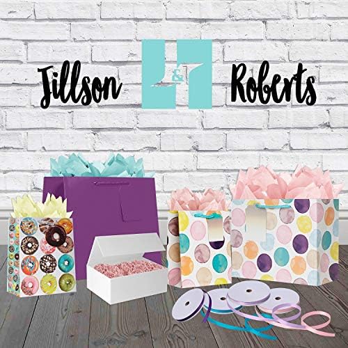 Jillson Roberts 4-Count Jumbo All-Occasion Caixas de presente de fechamento magnético, brilho branco