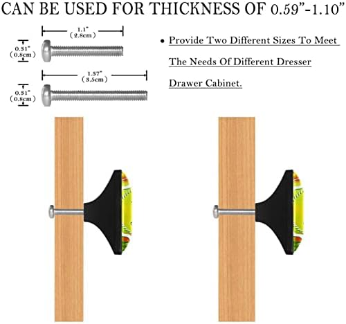 Guerotkr 4 PCs, alças de armário de retângulo, botões de armário, botões de cômoda, alças para armários e gavetas, olá padrão