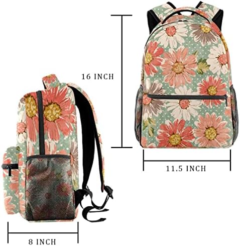 Mochila de viagem Vbfofbv para mulheres, caminhada de mochila ao ar livre esportes mochila casual daypack, floral de camomila rosa