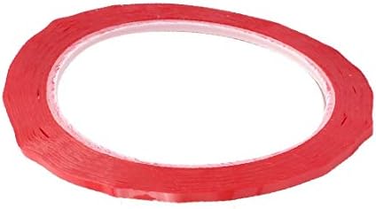 X-Dree 3mm Largura de 66m Comprimento de fita adesiva de um lado único Mylar Tape Red (Nastro por Marmi Monocromatici Connotro Adesivo