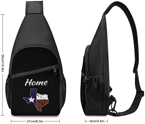 Vintage TEXAS FLANHA TEXAN PRIDE SLING CROSSBOODY BETHPACK MACKPACK MULTIPUROS SACO DE VIAGEM VIAGEM DAYPACK DAYPACK