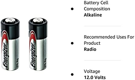 Synergy Digital Energizer A23 Battery Combo Pack - pacote de 2 baterias alcalinas sem mercúrio de 12V Uso para os