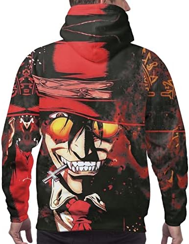 Pankooclub anime manga hellsing capuz boys tops casuais mangas compridas pulôver de moletom com capuz