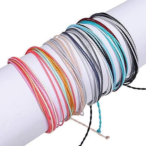 Yfstyle 12pcs Summer Summer Surfer Wave Bracelets Ajustável Ajuste Handmade Braed Braed Fiz Fishets Tortilhas Funcionistas