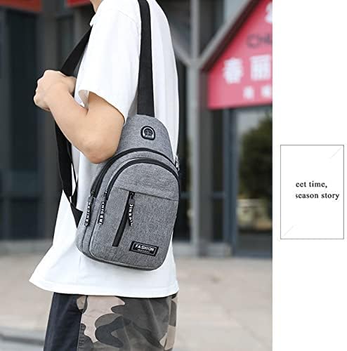 Bolsa de estilingue crossbody, bolsa de backpbody de mochila à prova d'água com porta de carregamento USB, baú crossurposes