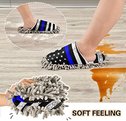 Swadaza American Bandle Flippers for Woman, Flipers de limpeza laváveis ​​e confortáveis ​​chinelos chenille chinelos