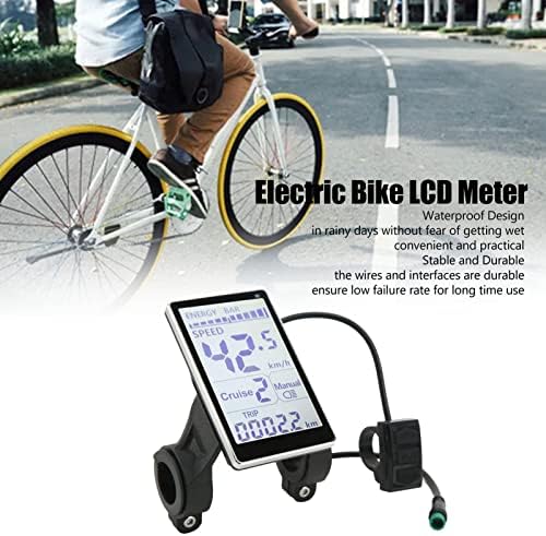 Painel de controle LCD Aoutecen, E Scooter LCD Medidor de exibição 24V 36V 48V 60V Fácil de instalar Universal para bicicletas