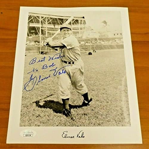 Elmer Valo assinou a foto vintage de beisebol 8x10 com JSA CoA - fotos autografadas da MLB