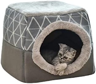 Aquecimento de gato de auto -aquecimento - Caverna da cama Casa de gato fechado - casas de almofada de tapa 2 para filho