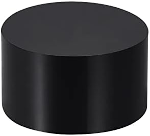 Meccanixity preto acrílico sólido cilindro redondo exibição de exibição, 1,2 polegadas x 2 polegadas, para mostrar seus colecionáveis,