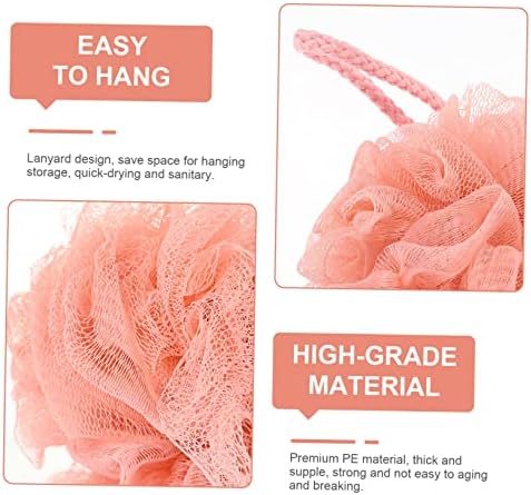 DOITOOL 4PCS Banho de Mesh Men Men conveniente bolas portáteis Pouf Mulheres de sopa de chuveiro de chuveiro Scrunchies resistentes