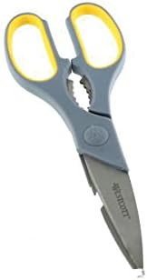 WESTCOTT de 8 polegadas de titânio Nitrante de titânio Scissor doméstico super macio - cinza/amarelo