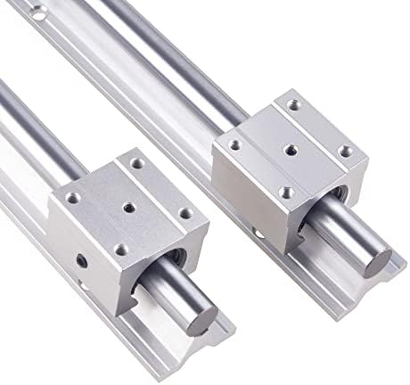 2PC SBR12 SBR16 SBR20 Linear Guia Rail 300 400 500 600 700 800 1000mm Rail totalmente suporta + 4pc SBR16/12/20UU Bloco linear