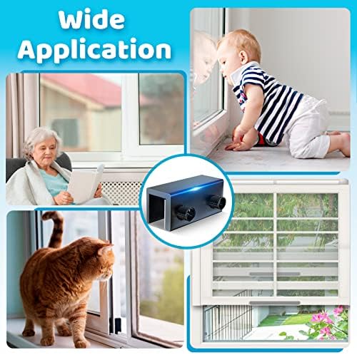 Segurança de travamento da porta da janela deslizante - Pacote de 4 pacote Slider Windows Stopper for Baby Proof Home Safety Secure