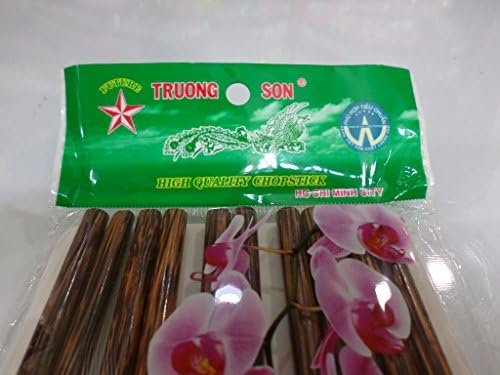 Son Truong Conjunto de 10 pares de pauzinhos de madeira de coco vietnamita no total de 20 peices
