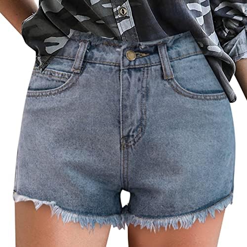 Shorts de jeans fvowoh mulheres shorts jeans elásticos para mulheres shorts desgastados shorts inferiores mulheres casuais rasgadas