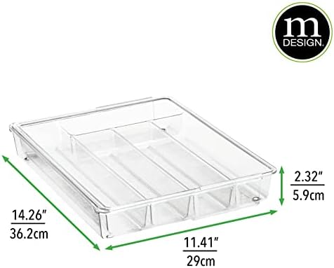 MDESIGN Ajustável e expansível Bandeja de organizador de armazenamento de gavetas de gaveta de cozinha - Para armazenar