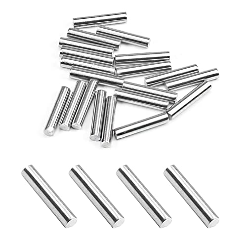 Heyiarbeit 20pcs 3 x 15 mm de aço inoxidável hastes redondas sólidas Metal Barte Stock para carro modelo RC DIY, avião