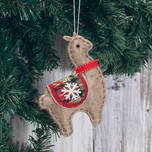 Garland de contas com tamel de decoração de natal suprimentos criativos de árvore de natal ovelha pendurada decoração