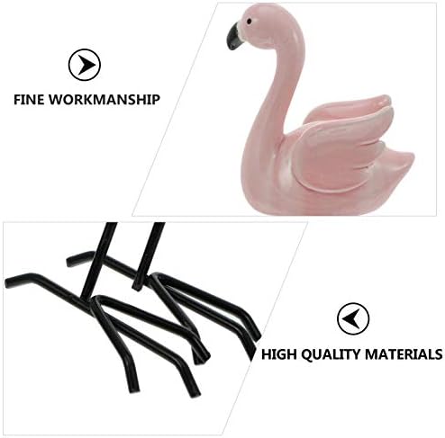 Besportble Home Decoration 2pcs Figuras de flamingo Figuras de porcelana de estátua de flaminagem Cerâmica figuras de animais