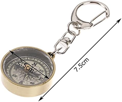 Sdfgh Mini Sobrevivência Compass de Zinco Alloa de Zinco Compass ao ar livre Pocket Pocket Compass Navigator com chaveiro