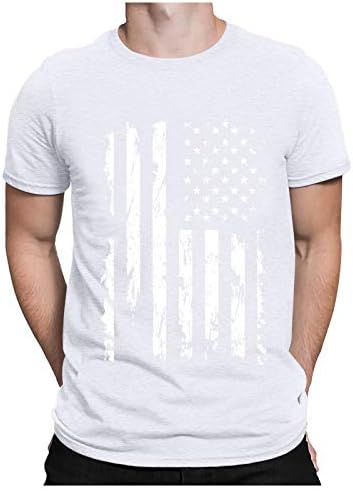 Camisetas patrióticas de bandeira dos EUA masculino