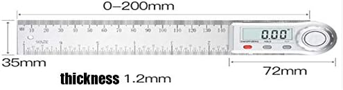 Malaxa Lianxiao - Transferidor de régua de ângulo digital do ângulo, medidor de ângulo digital de respingo à prova d'água com