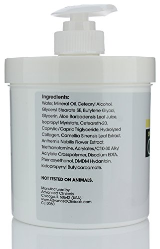 Conjunto avançado de cuidados com a pele do colágeno clínico. Creme de colágeno de 16 onças, soro de colágeno e máscara de