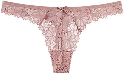 Calcinha feminina mais tamanho adequado para mim Mulheres 1 peça calcinha rosa renda floral arco -calcinha feminina calcinha