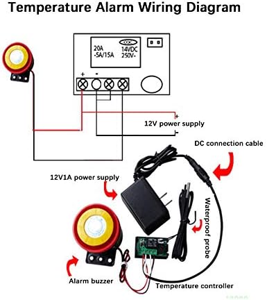 Termostato de microcomputador de exibição digital, comutador de controlador de temperatura DC12V com sensor para campos