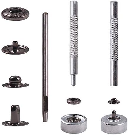 WUTA 96 Set Kits Snap Fasteners, Button Snaps de 15 mm Pressione Premes, snaps de couro de 6 coloridos para roupas,