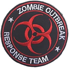 Resposta de surto de zumbis Team Patch Moral Tactical Badge Hook e Loop Bordado Patch 2 PCs