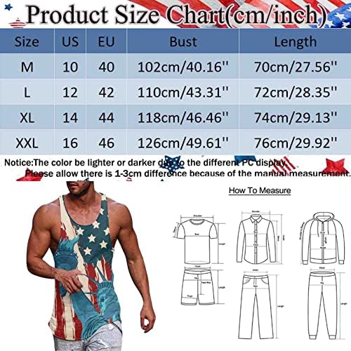 BMISEGM Summer Men Shirts Men Casual Men Summer Independence Colet Grande Tamanho Casual respirável sem mangas todas