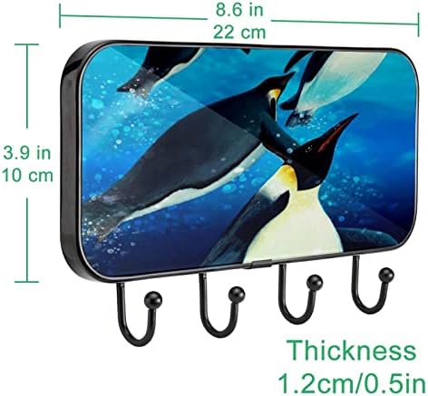 Ganchos de parede para ganchos de utilidades suspensos, mar e pinguins, ganchos de banheiro ganchos de cozinha ganchos