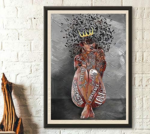 RCBDUS Black Girl Wall Art Africano America Poster Black Mulher Impressões Impressões Motivacionais