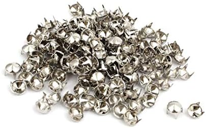 X-Dree 200pcs 7mm Design Pap papel Brad Silver Tom para Scrapbooking Diy Craft (200 unids 7 mm en Punta de Papel de