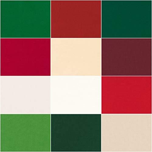 Robert Kaufman Kona Cotton Solids Holiday Fat Quarter Bundle 12 PRECT Cotton Fabric Quilting FQS Sorteamento FQ-1379-12