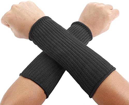 Proteção do braço resistente ao corte de Yosoo, mangas profissionais de braço de braço seguro 1 par de arames de aço inoxidável de