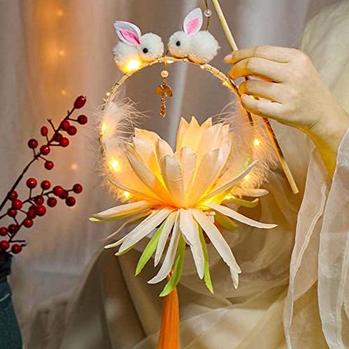 BYBYCD Mid Autumn Lantern Antiquity Style Festival Lantern Bunny Shape